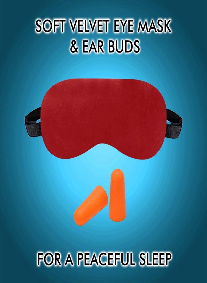 GREELI Premium Memory Foam Neck Pillow for Travel, Compact & Portable Airplane Travel Pillow Combo with Soft Eye Mask and Carry Bag. (RED) - Image 5